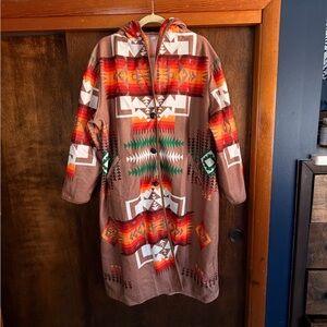 Women's Multicolor Hooded Coat